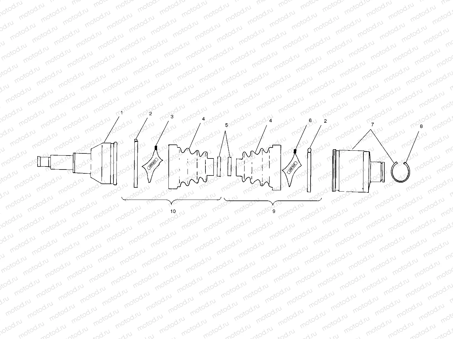 REAR DRIVE SHAFT - A99CH50AC (4952455245b005) | REAR DRIVE SHAFT - A99CH50AC (4952455245b005)