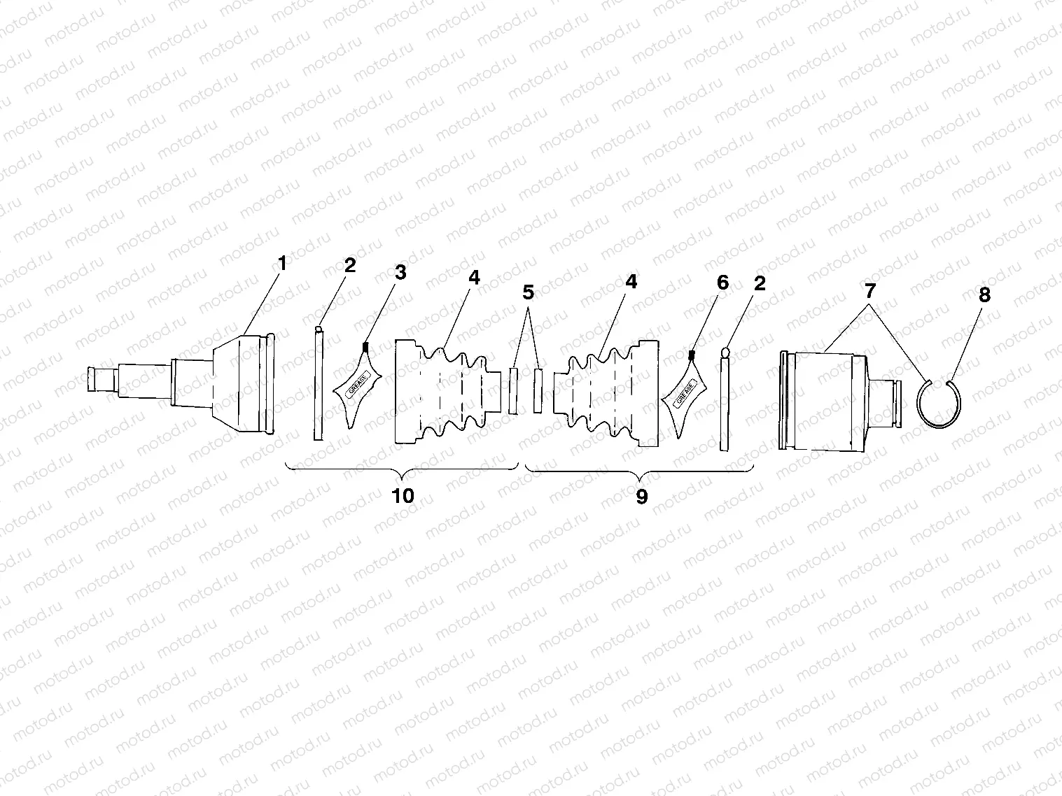 REAR DRIVE SHAFT - A99CH50EB (4949114911b005) | REAR DRIVE SHAFT - A99CH50EB (4949114911b005)
