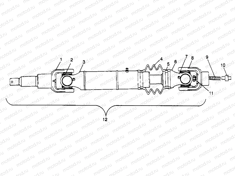 REAR DRIVE SHAFT SPORTSMAN 500 W969244 and SWEDISH SPORTSMAN 500 S969244 (4936093609B003) | REAR DRIVE SHAFT SPORTSMAN 500 W969244 and SWEDISH SPORTSMAN 500 S969244 (4936093609B003)