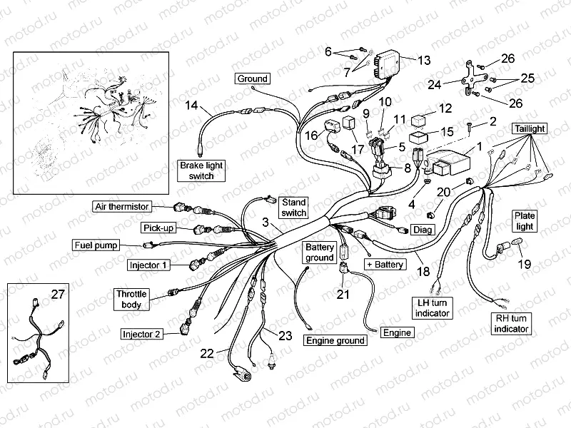 Rear electrical system