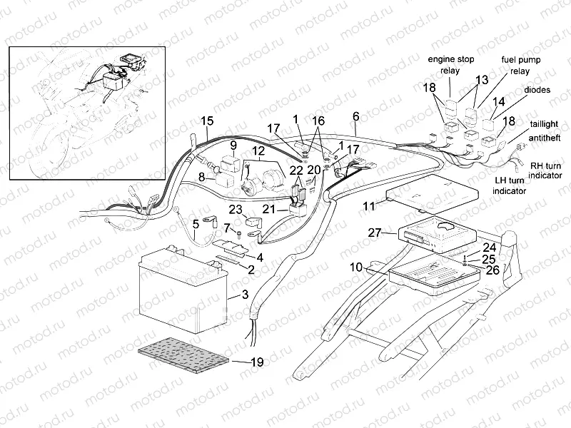 Rear electrical system