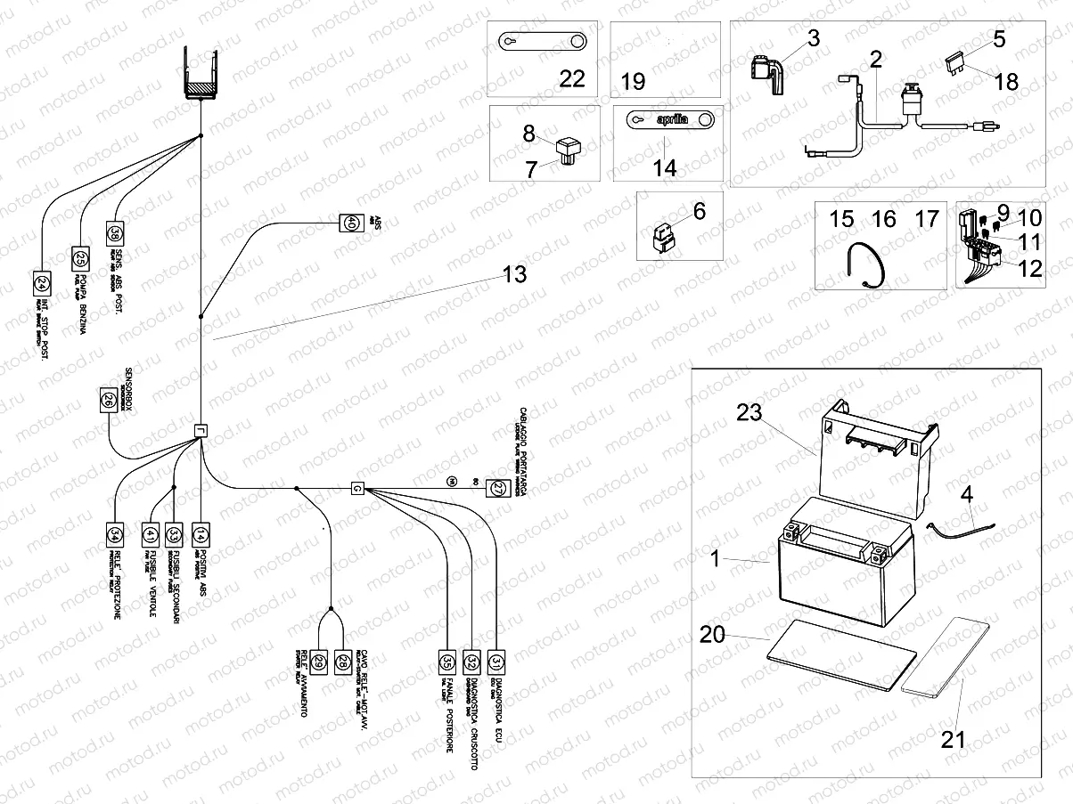 Rear electrical system