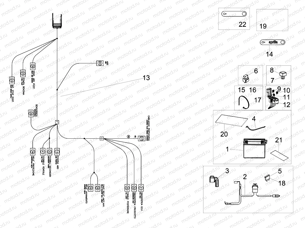 Rear electrical system