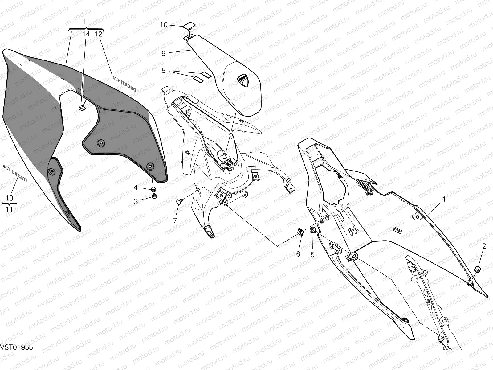 REAR FAIRING [MOD:PANV4SGP]