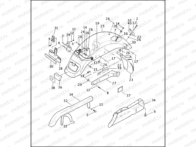 REAR FENDER & BELT GUARDS