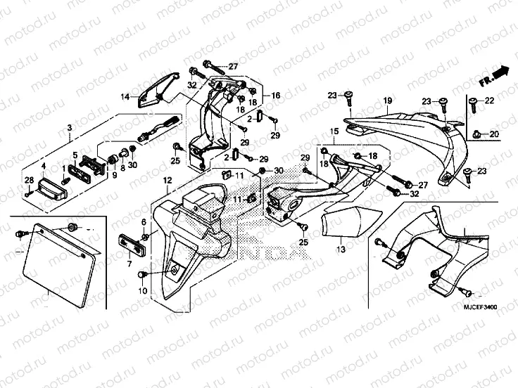 REAR FENDER / LICENSE LIGHT