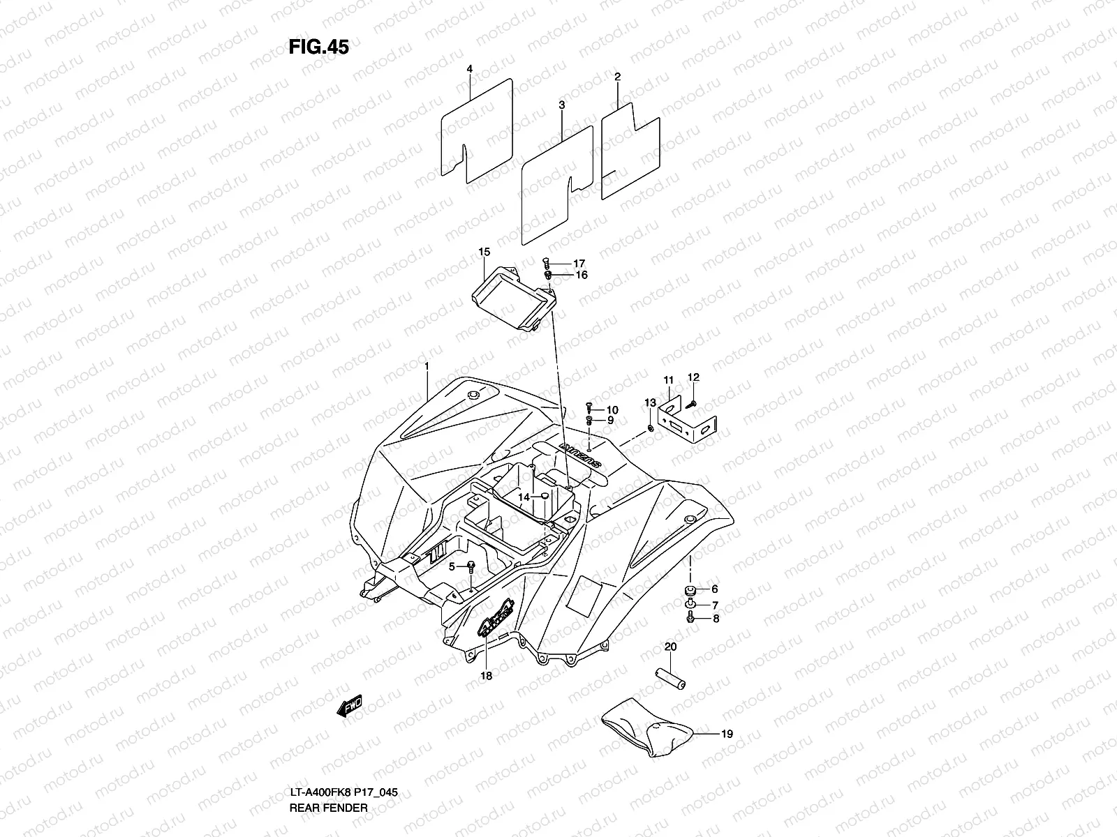 REAR FENDER (LT-A400FK8)