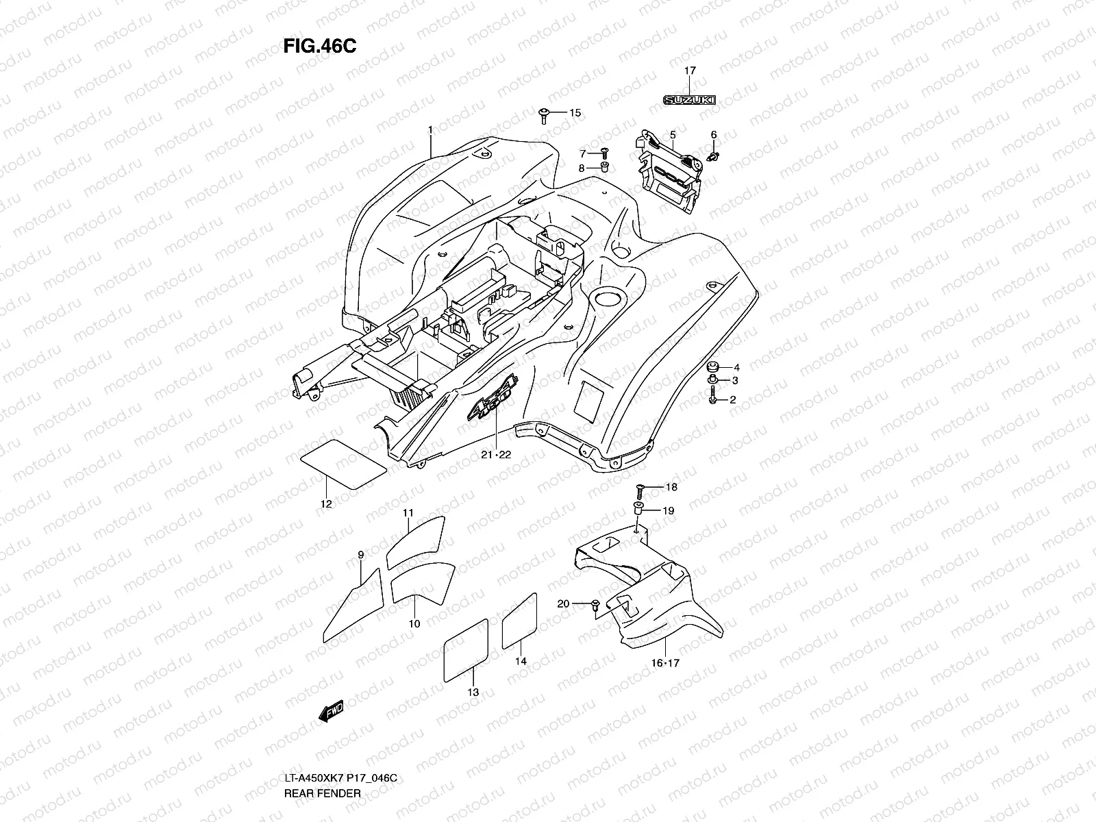 REAR FENDER (LT-A450XL0)