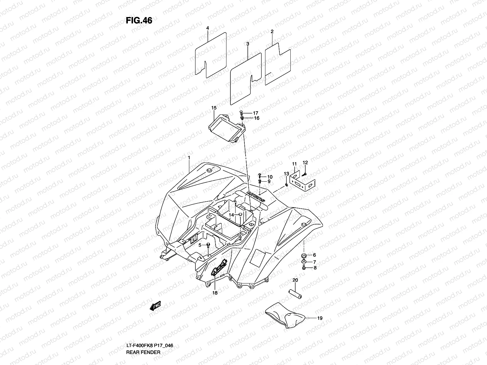 REAR FENDER (LT-F400FK8)