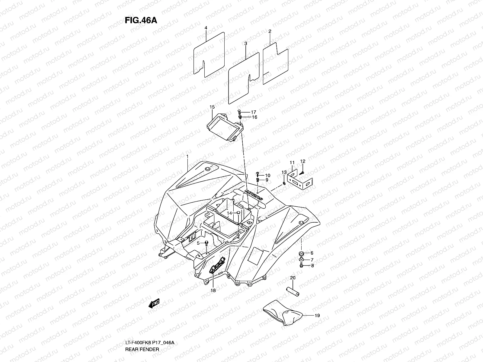 REAR FENDER (LT-F400FK9 P17)