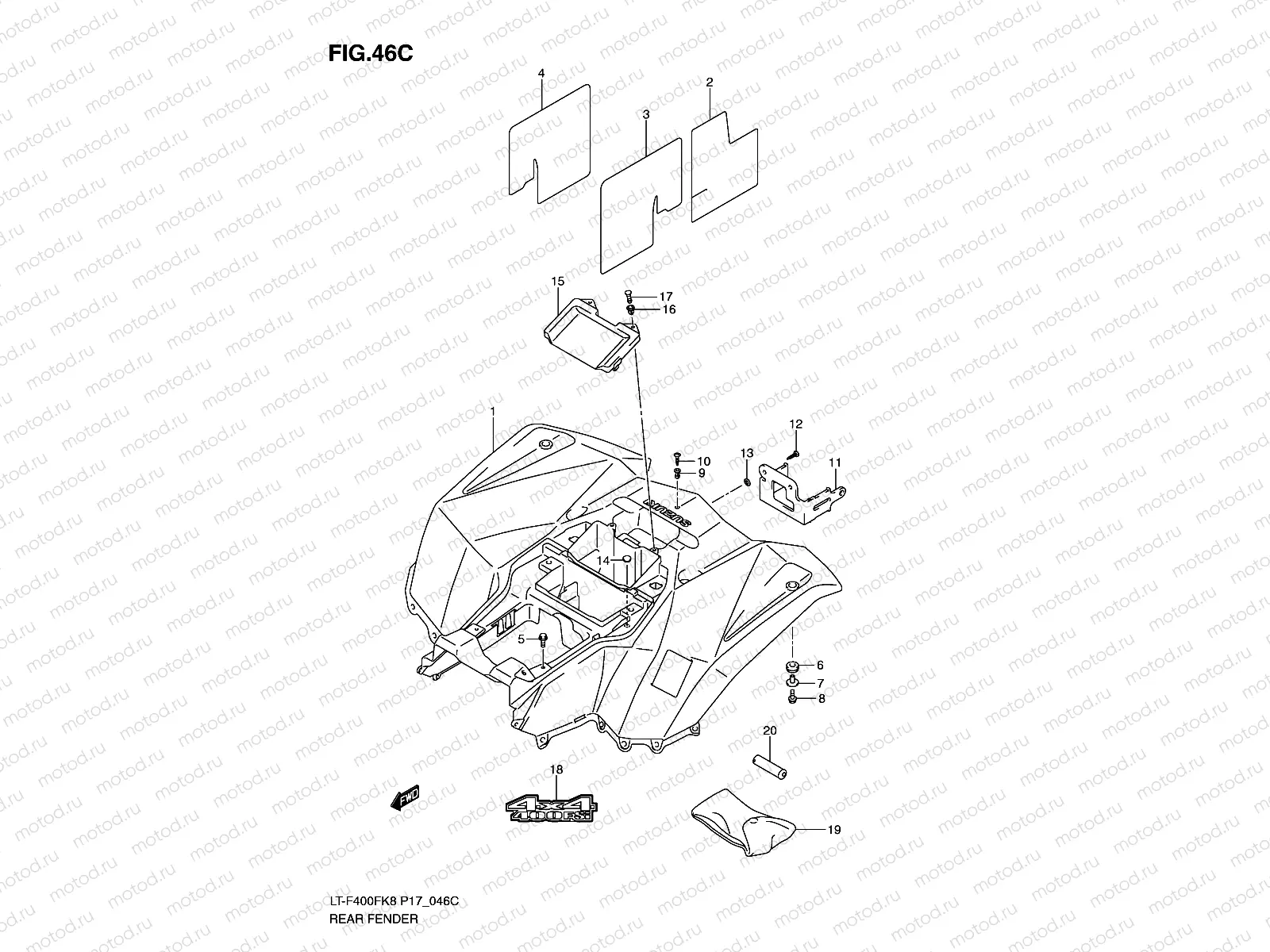 REAR FENDER (LT-F400FL0)