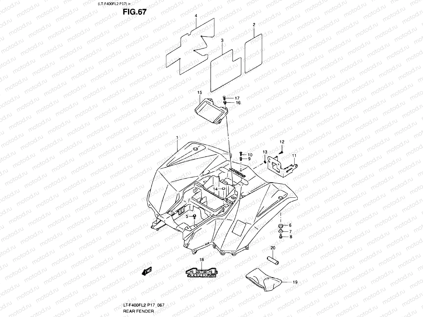 REAR FENDER (LT-F400FL2 P17)
