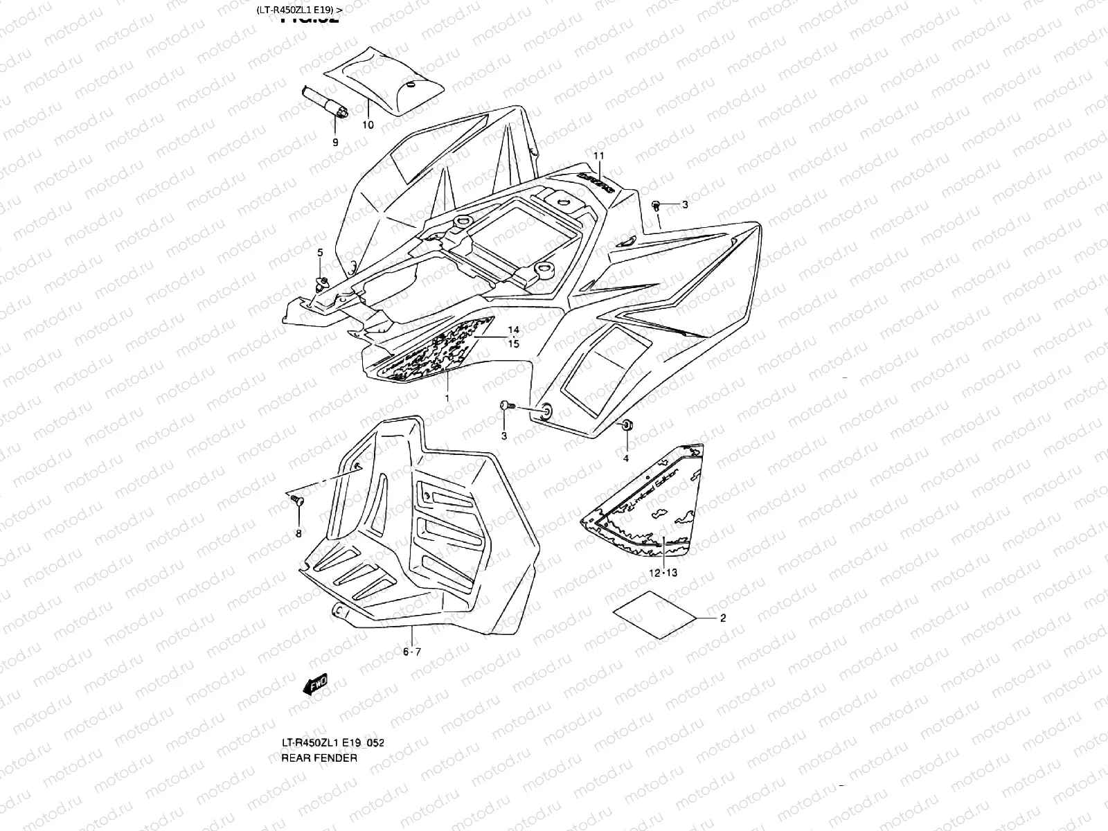 REAR FENDER (LT-R450ZL1 E19)