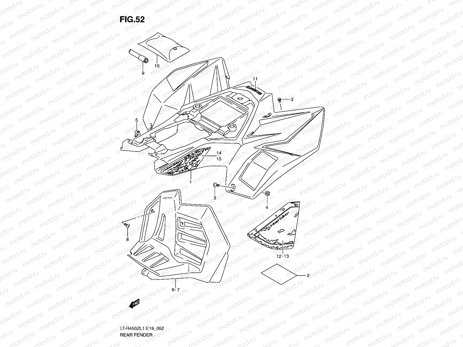 REAR FENDER (LT-R450ZL1 E19)
