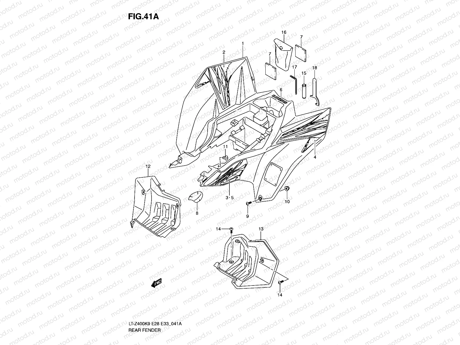 REAR FENDER (LT-Z400ZK9)