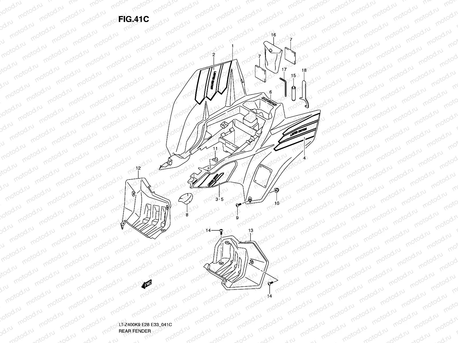 REAR FENDER (LT-Z400ZL0)