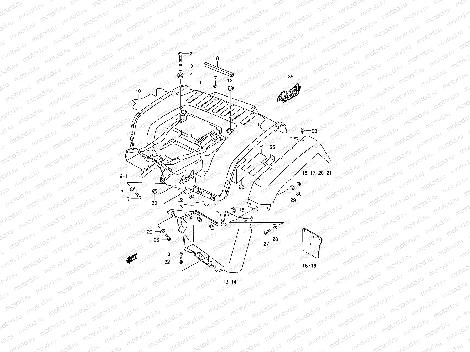 REAR FENDER (MODEL K1/K2)