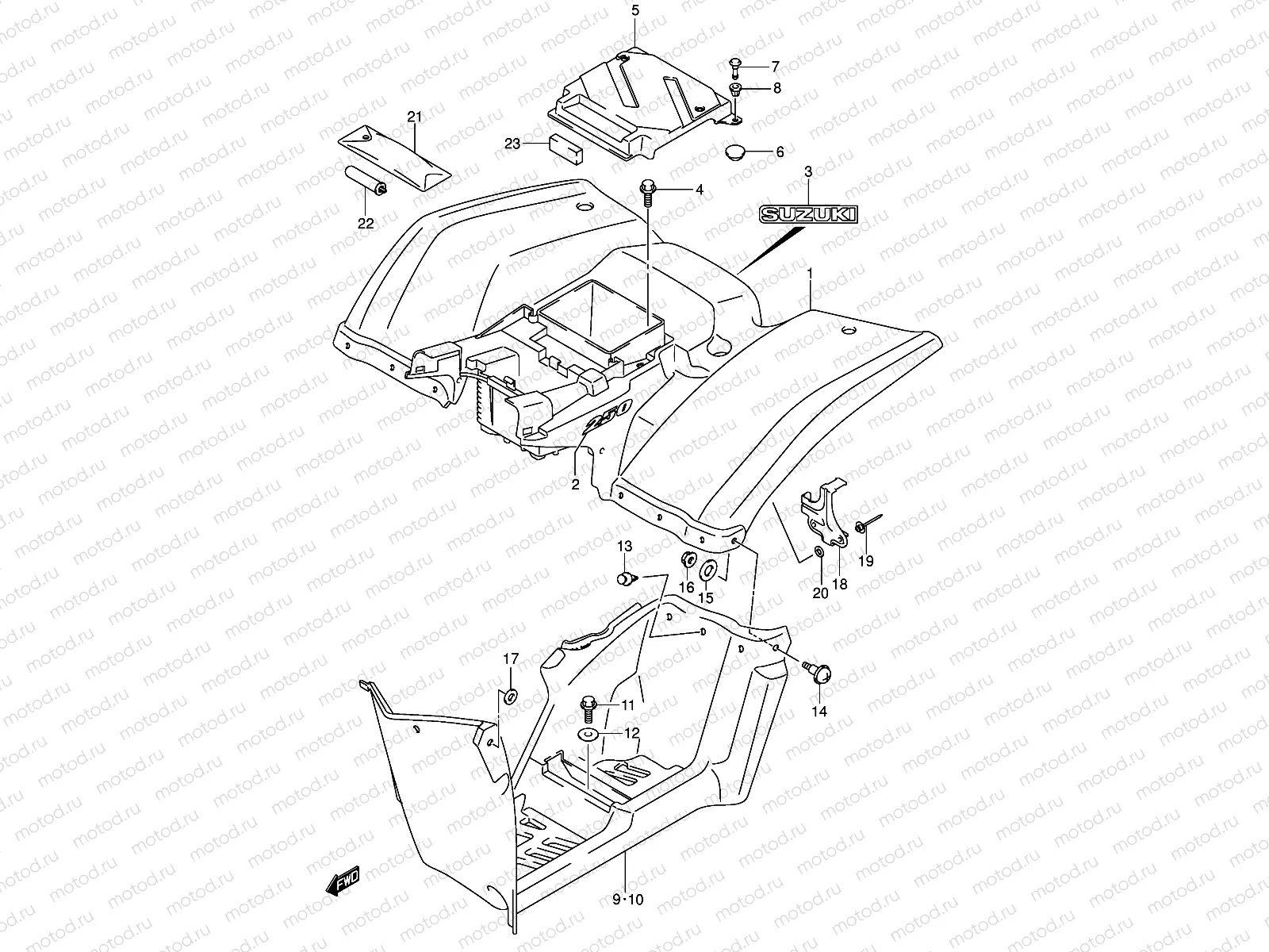 REAR FENDER (MODEL K2/K3/K4)