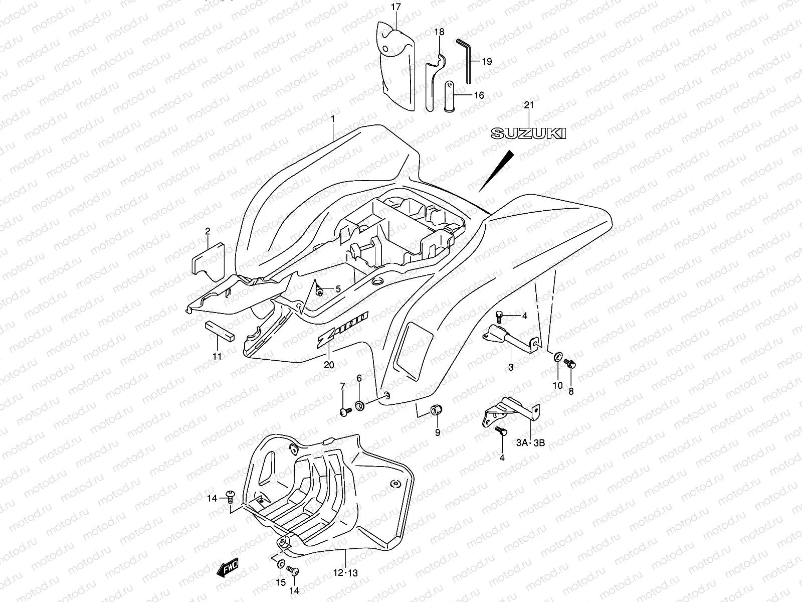 REAR FENDER (MODEL K3/K4)