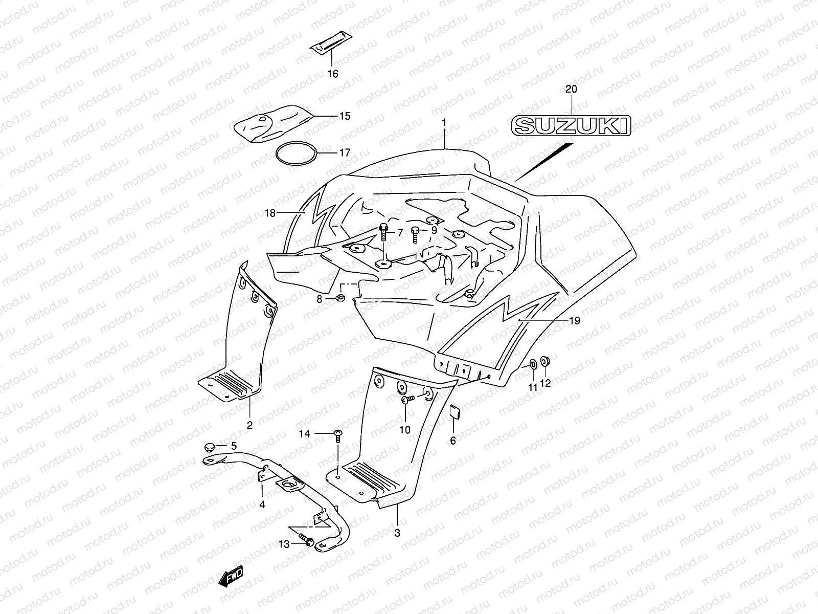 REAR FENDER (MODEL K4)