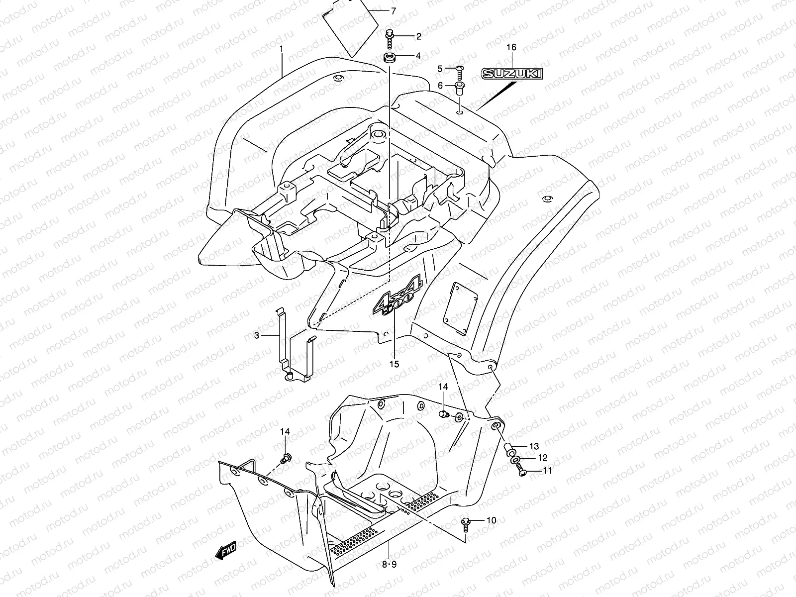 REAR FENDER (MODEL K4)
