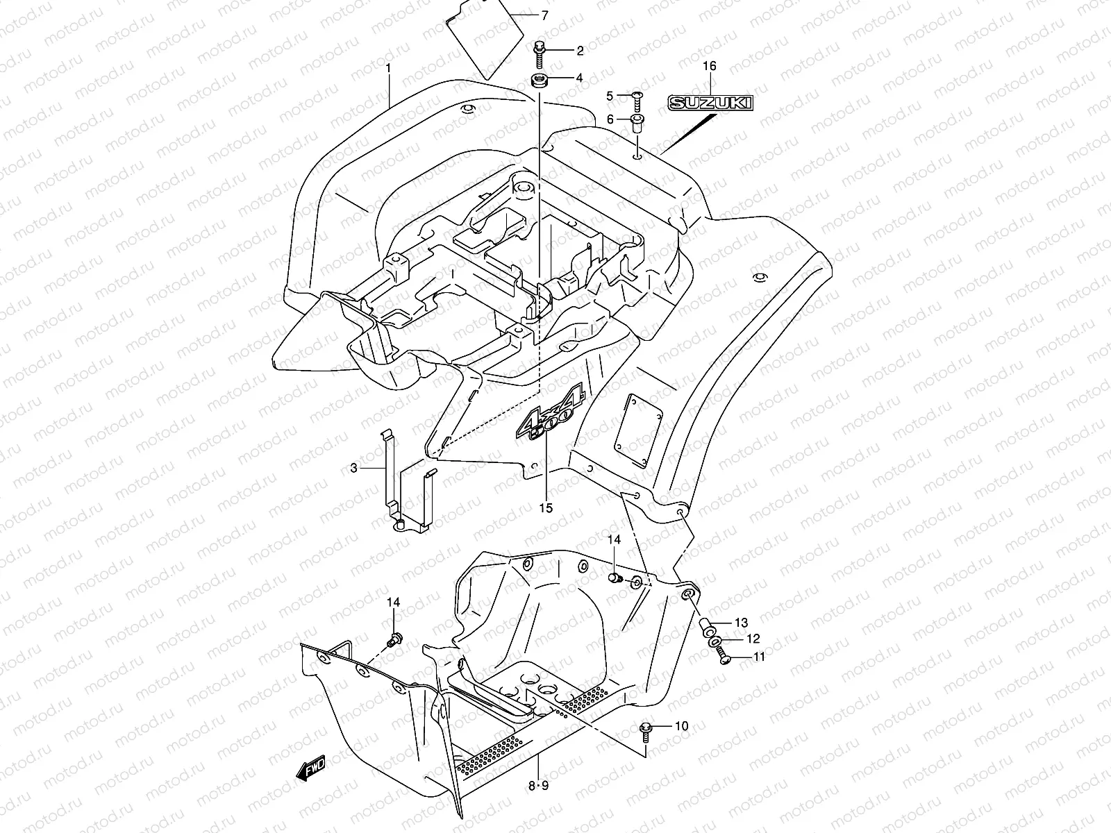 REAR FENDER (MODEL K4)