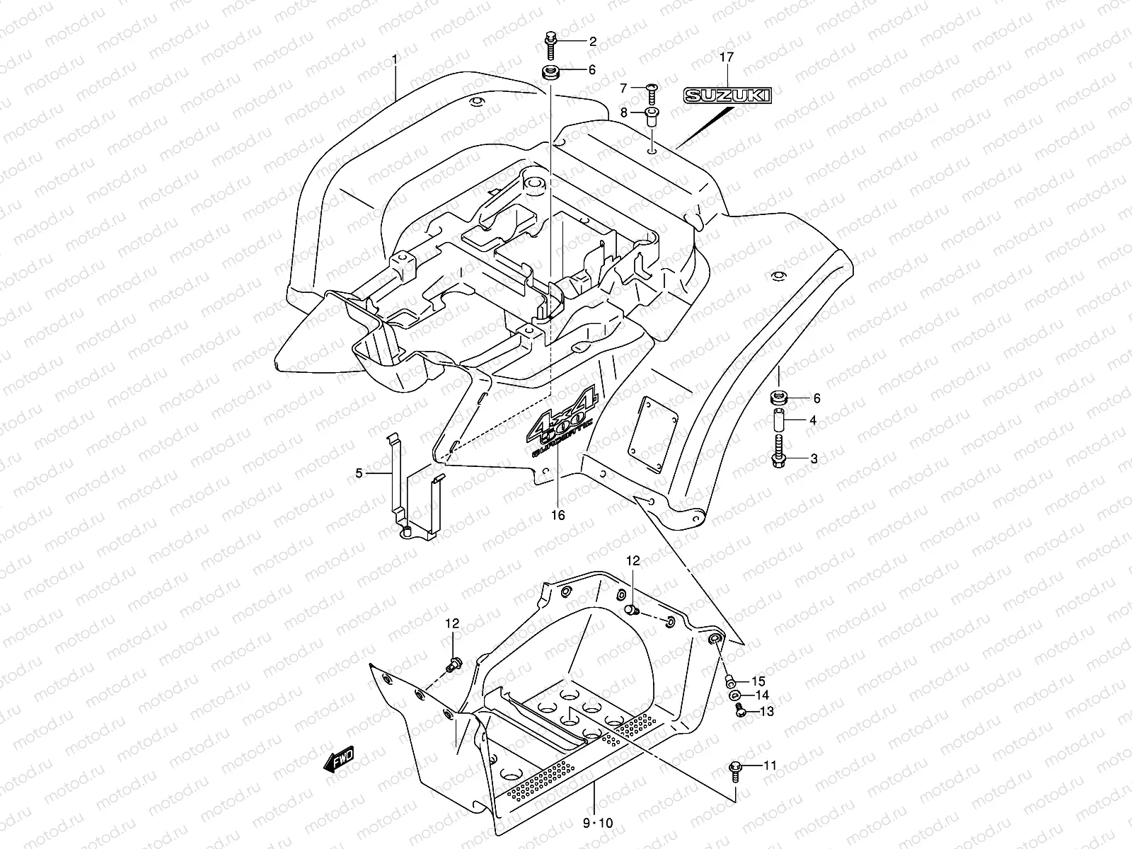 REAR FENDER (MODEL K4)