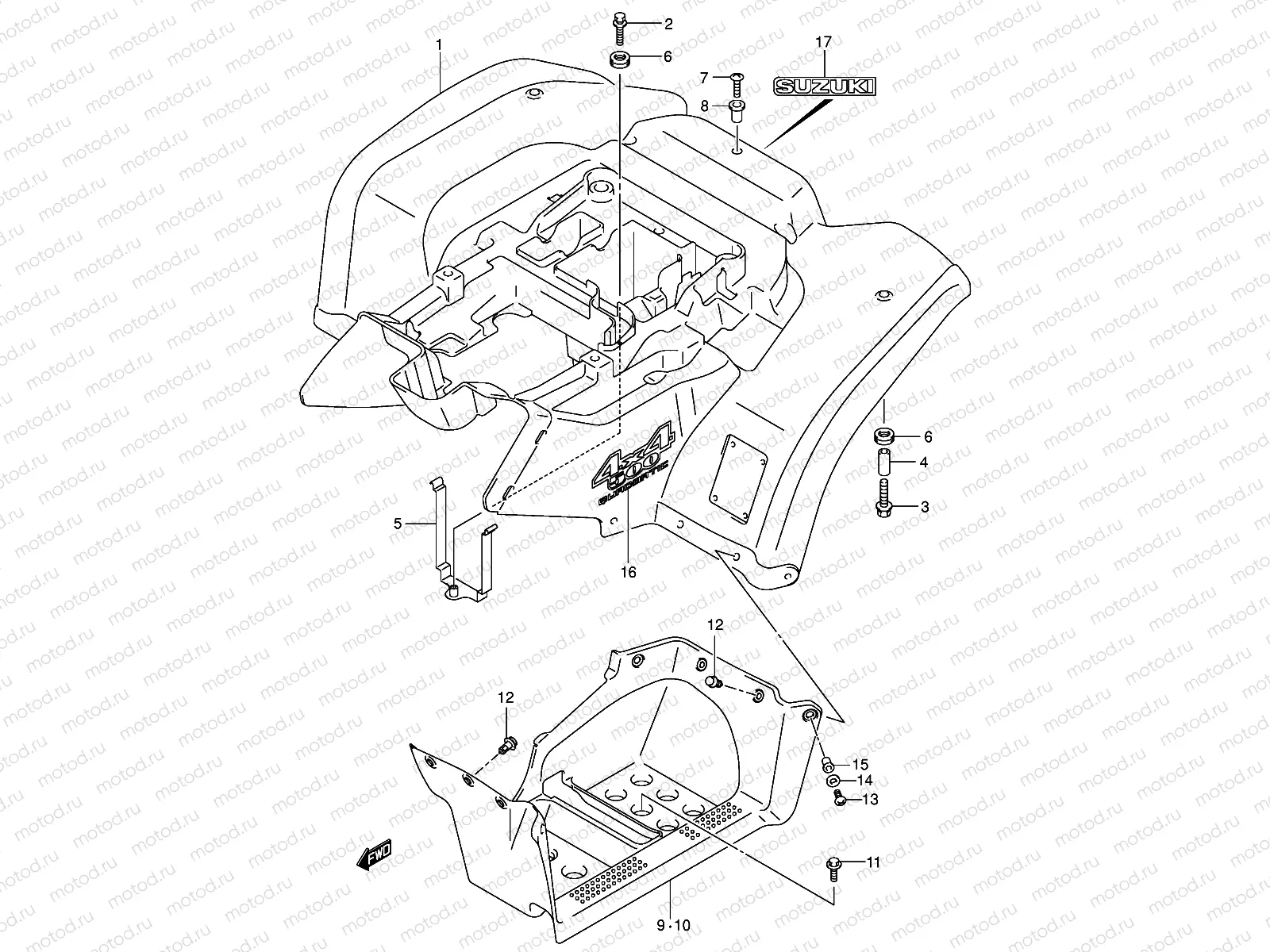 REAR FENDER (MODEL K4)