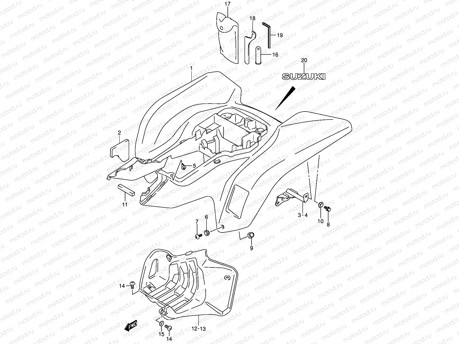 REAR FENDER (MODEL K4)