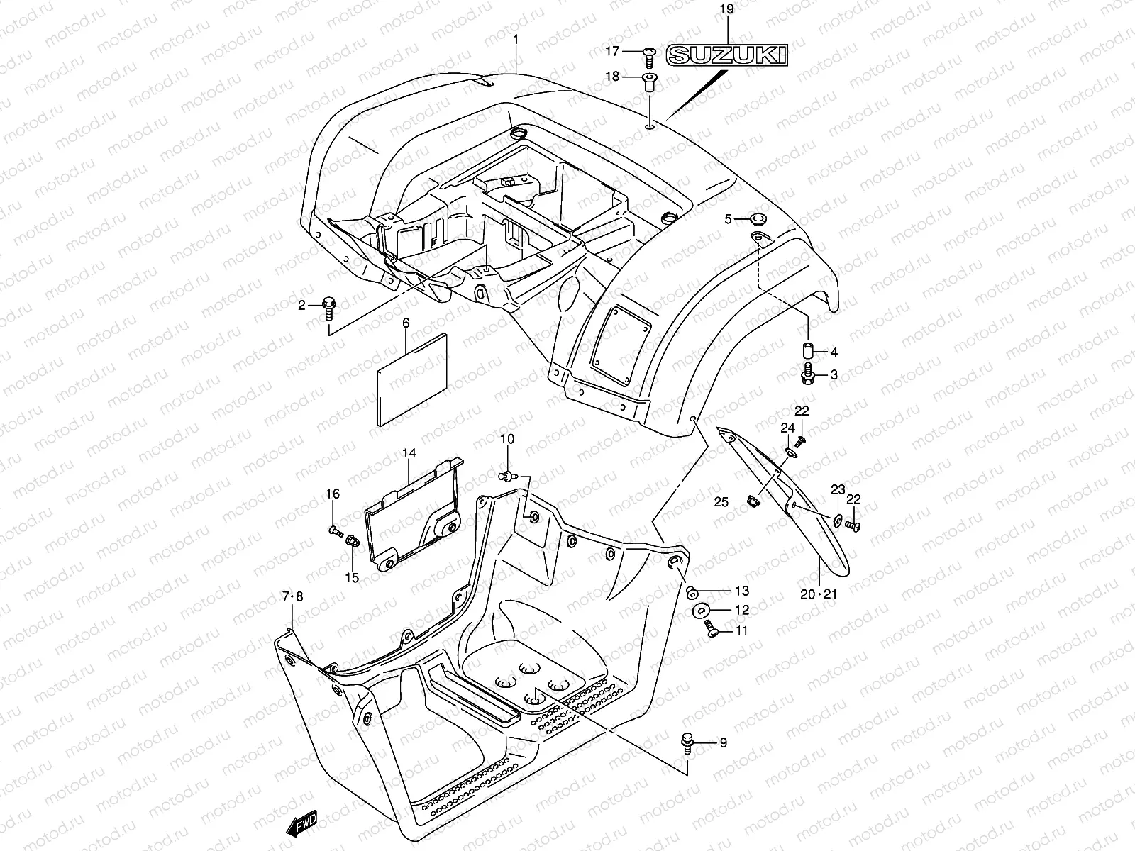 REAR FENDER (MODEL K4/K5/K6)