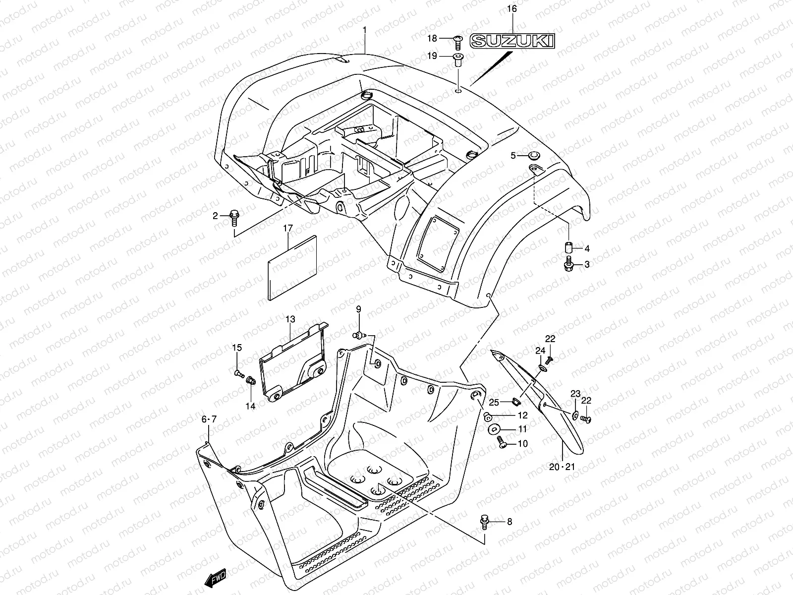 REAR FENDER (MODEL K4/K5/K6/K7)
