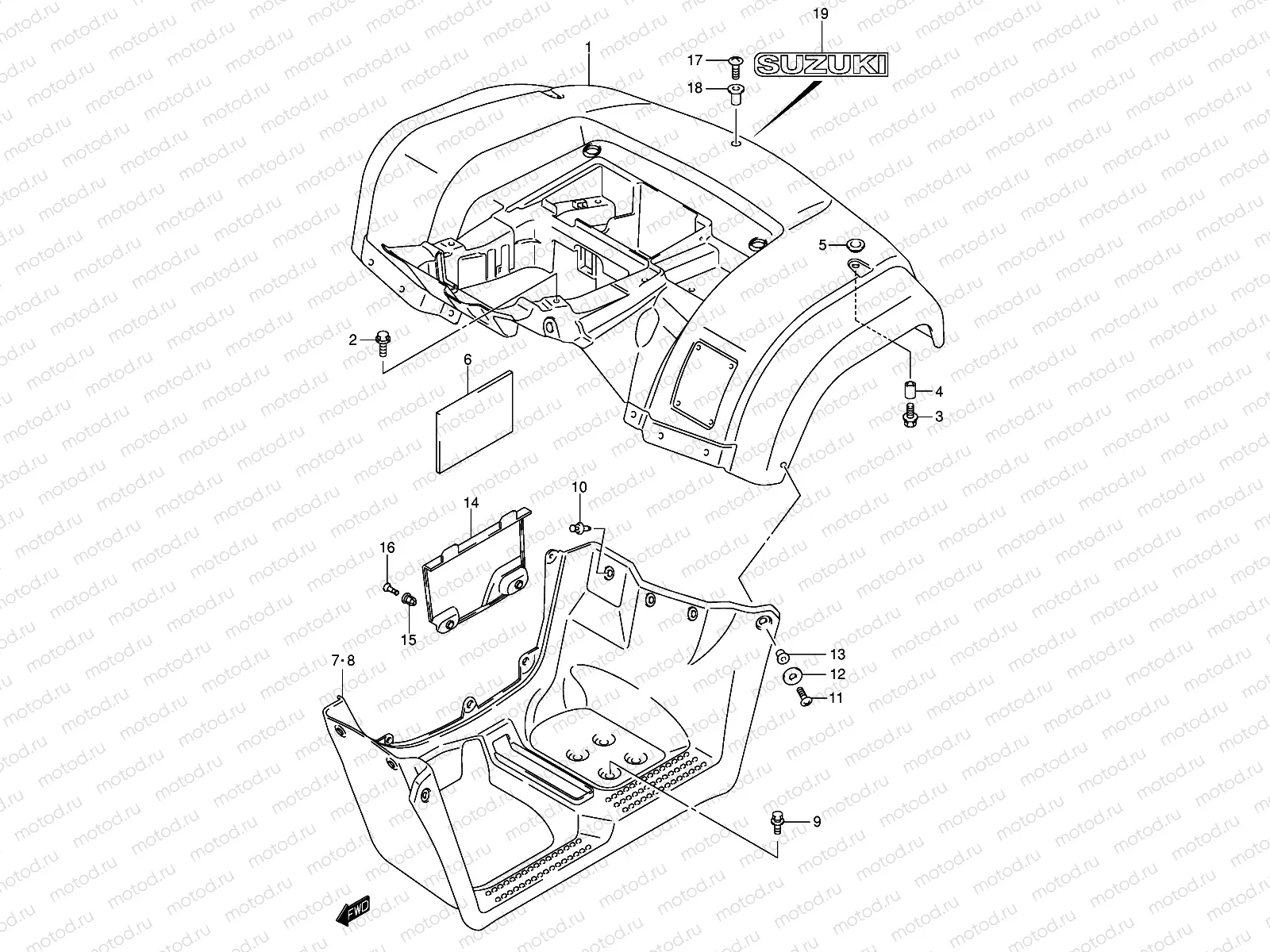 REAR FENDER (MODEL K4/K5/K6/K7)