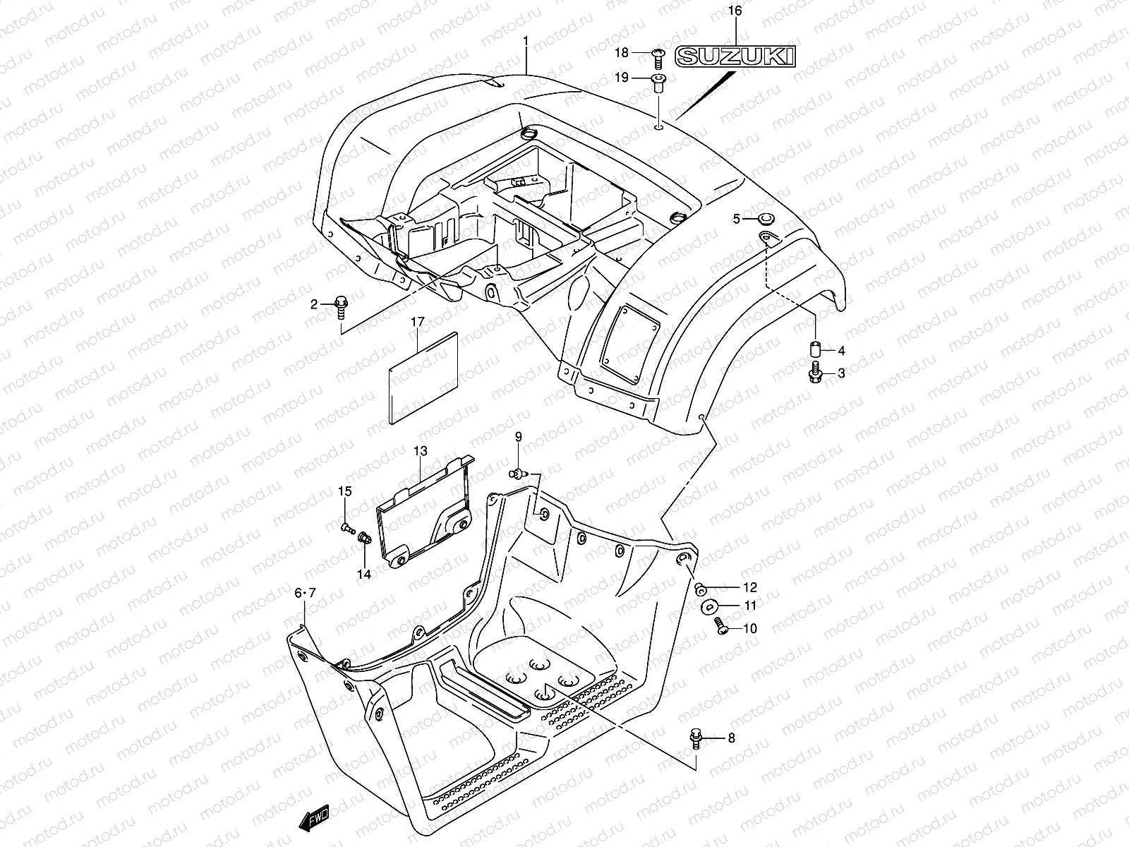 REAR FENDER (MODEL K4/K5/K6/K7)