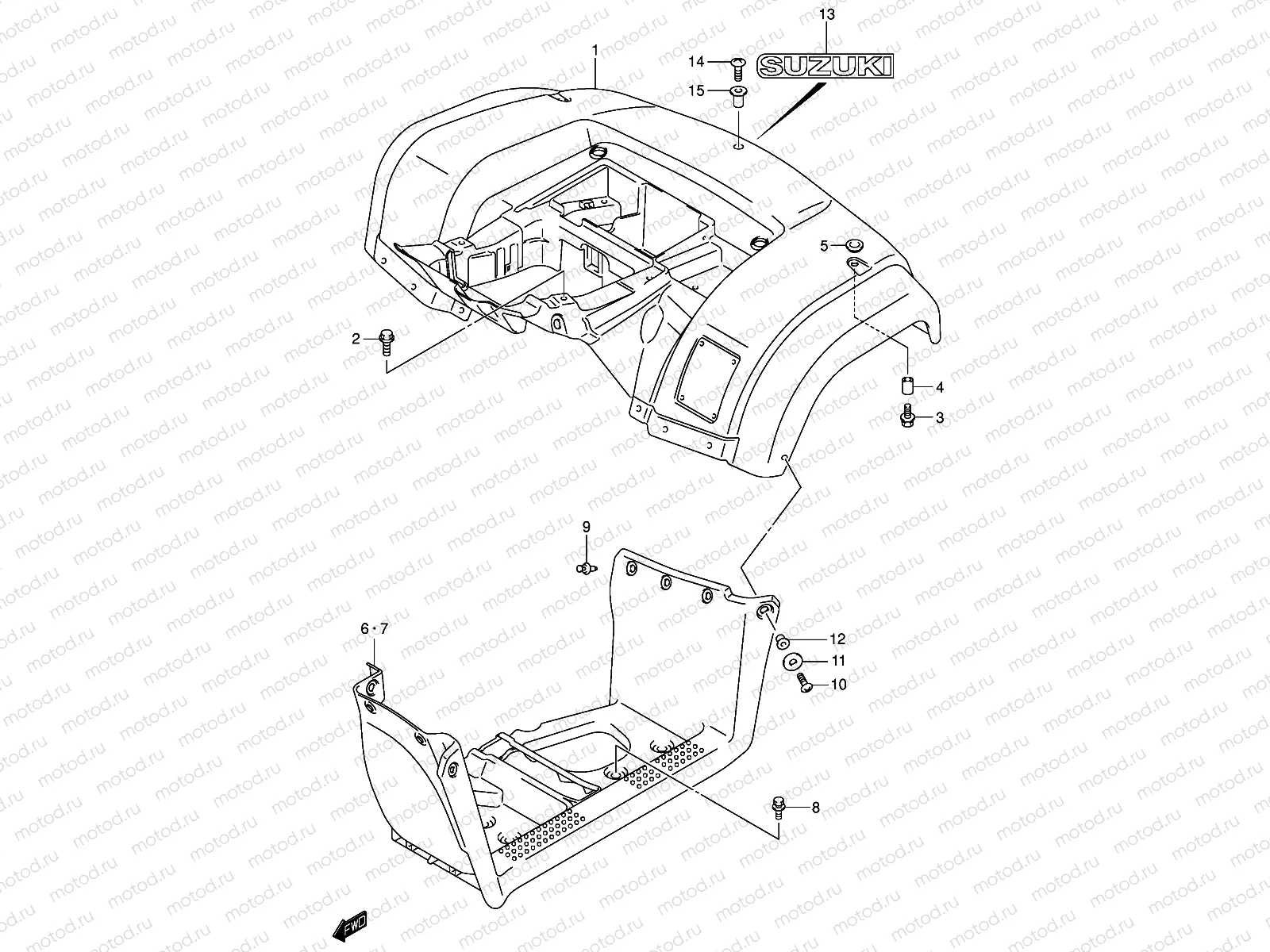 REAR FENDER (MODEL K4/K5/K6/K7)