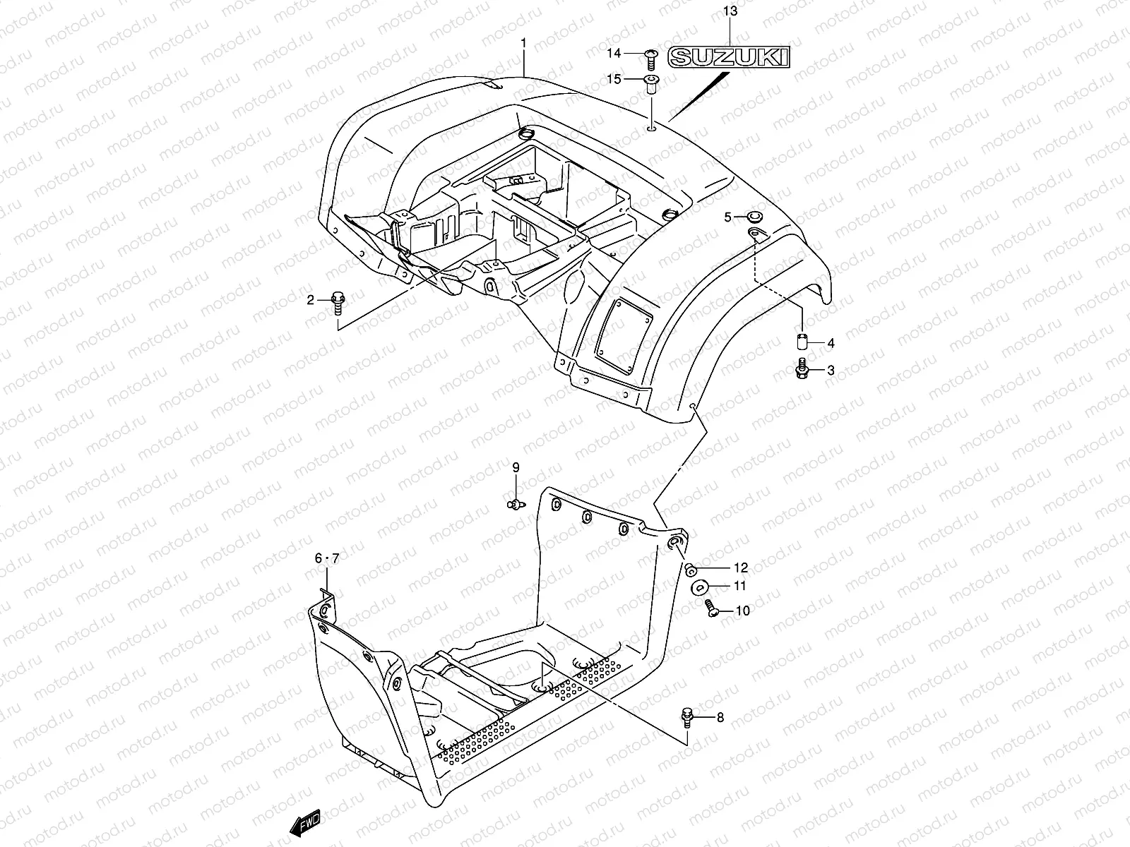 REAR FENDER (MODEL K4/K5/K6/K7)