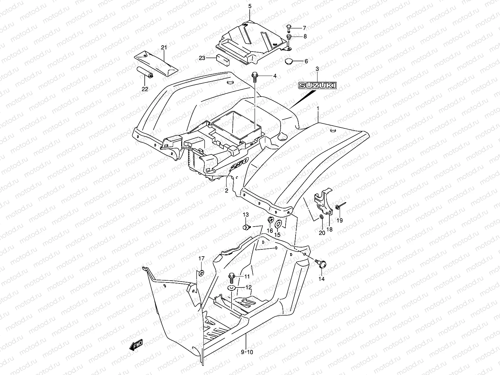 REAR FENDER (MODEL K5)
