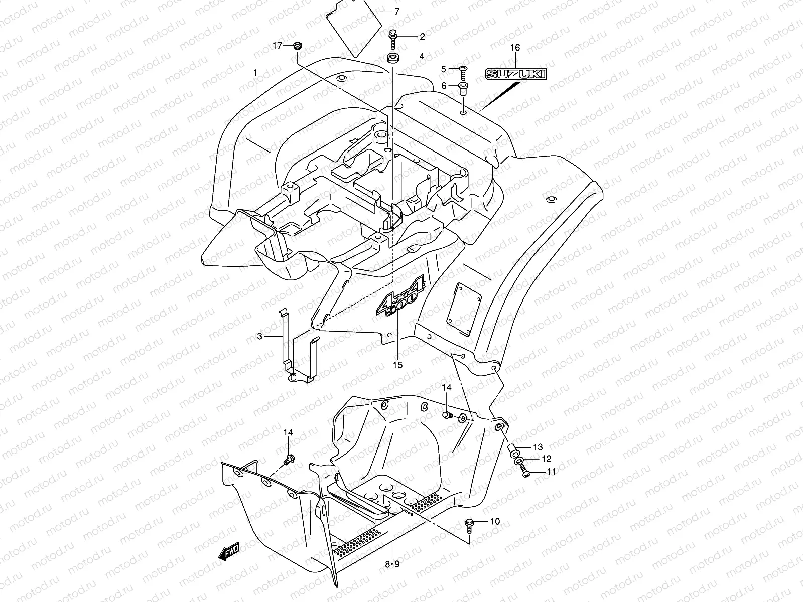REAR FENDER (MODEL K5/K6)