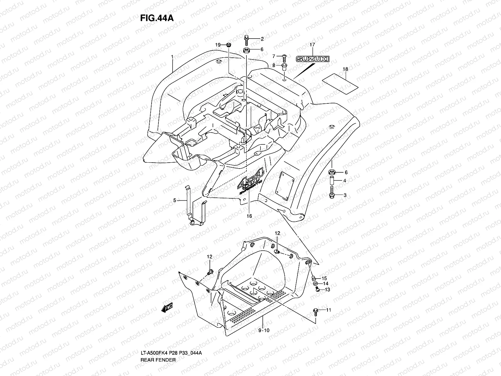 REAR FENDER (MODEL K5/K6)