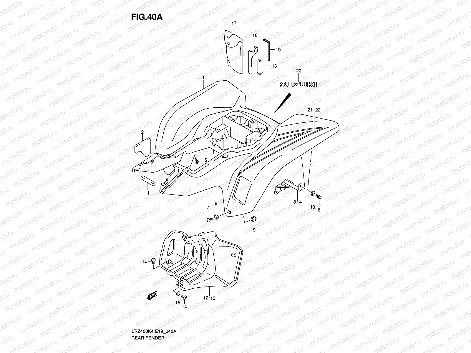 REAR FENDER (MODEL K5/K6)