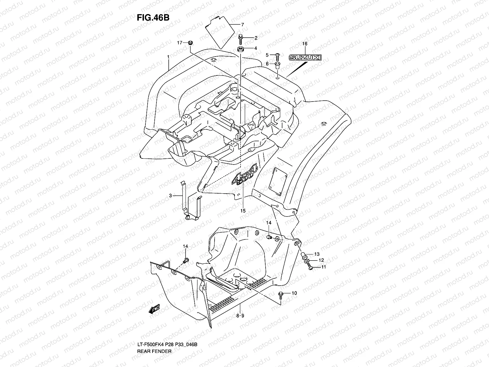 REAR FENDER (MODEL K7)
