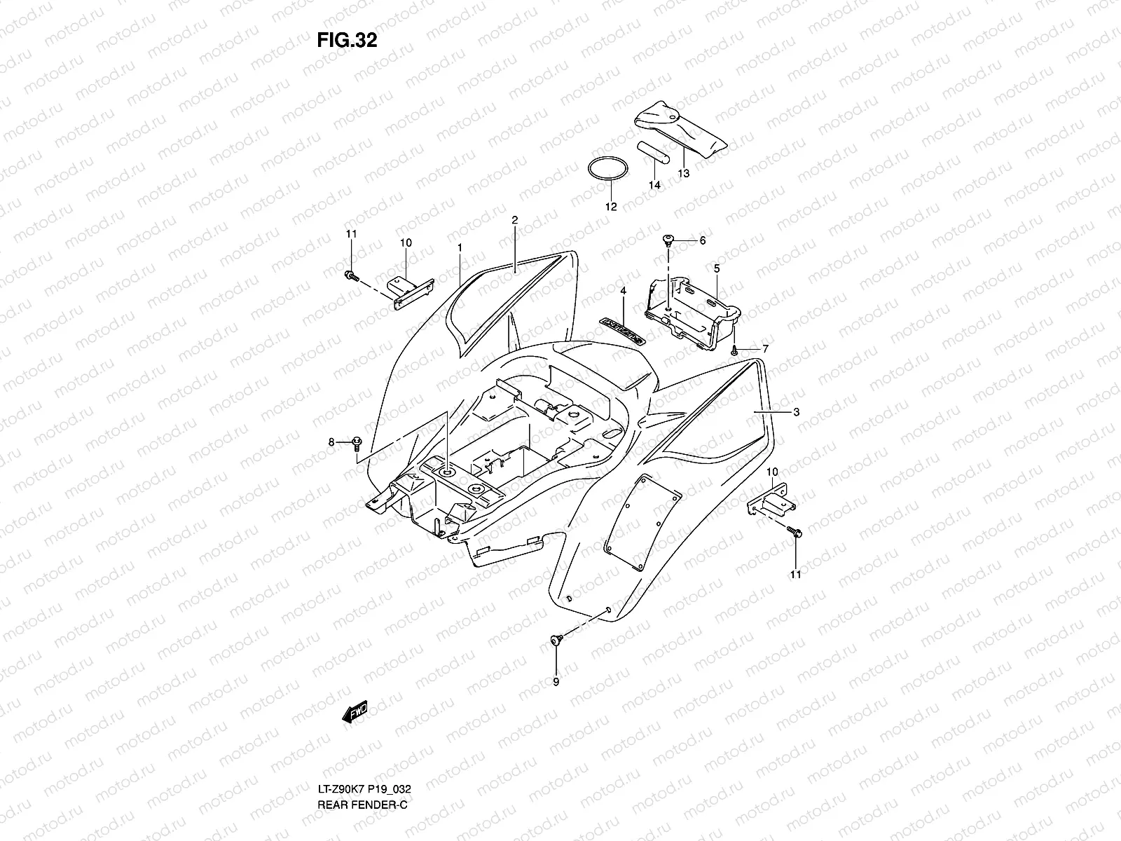 REAR FENDER (MODEL K7/K8/K9)