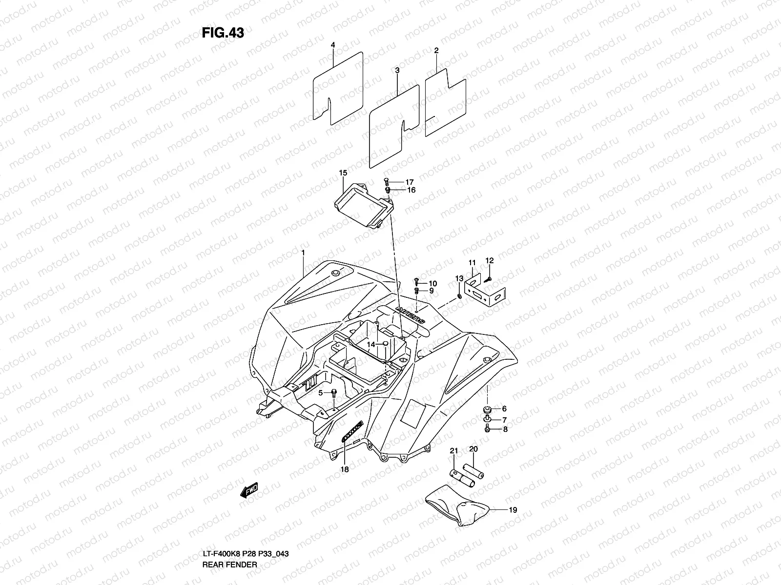 REAR FENDER (MODEL K8/K9)