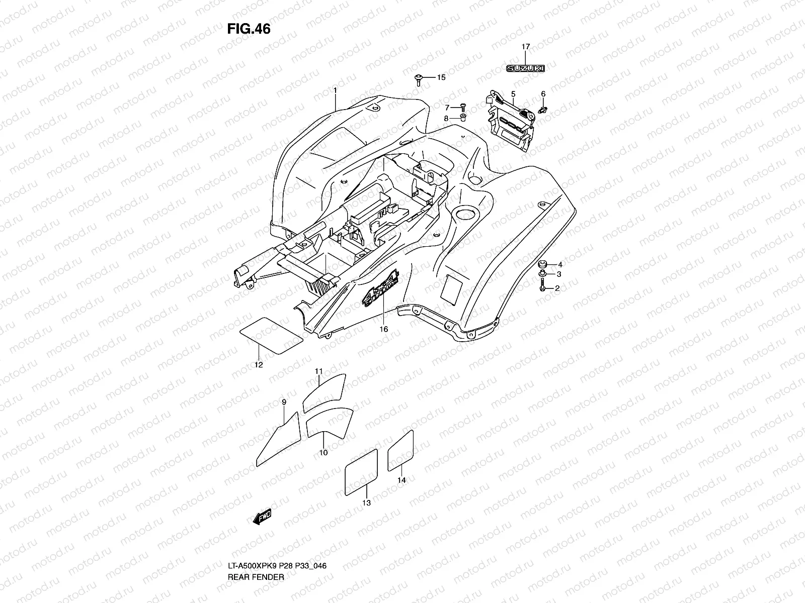 REAR FENDER (MODEL K9)