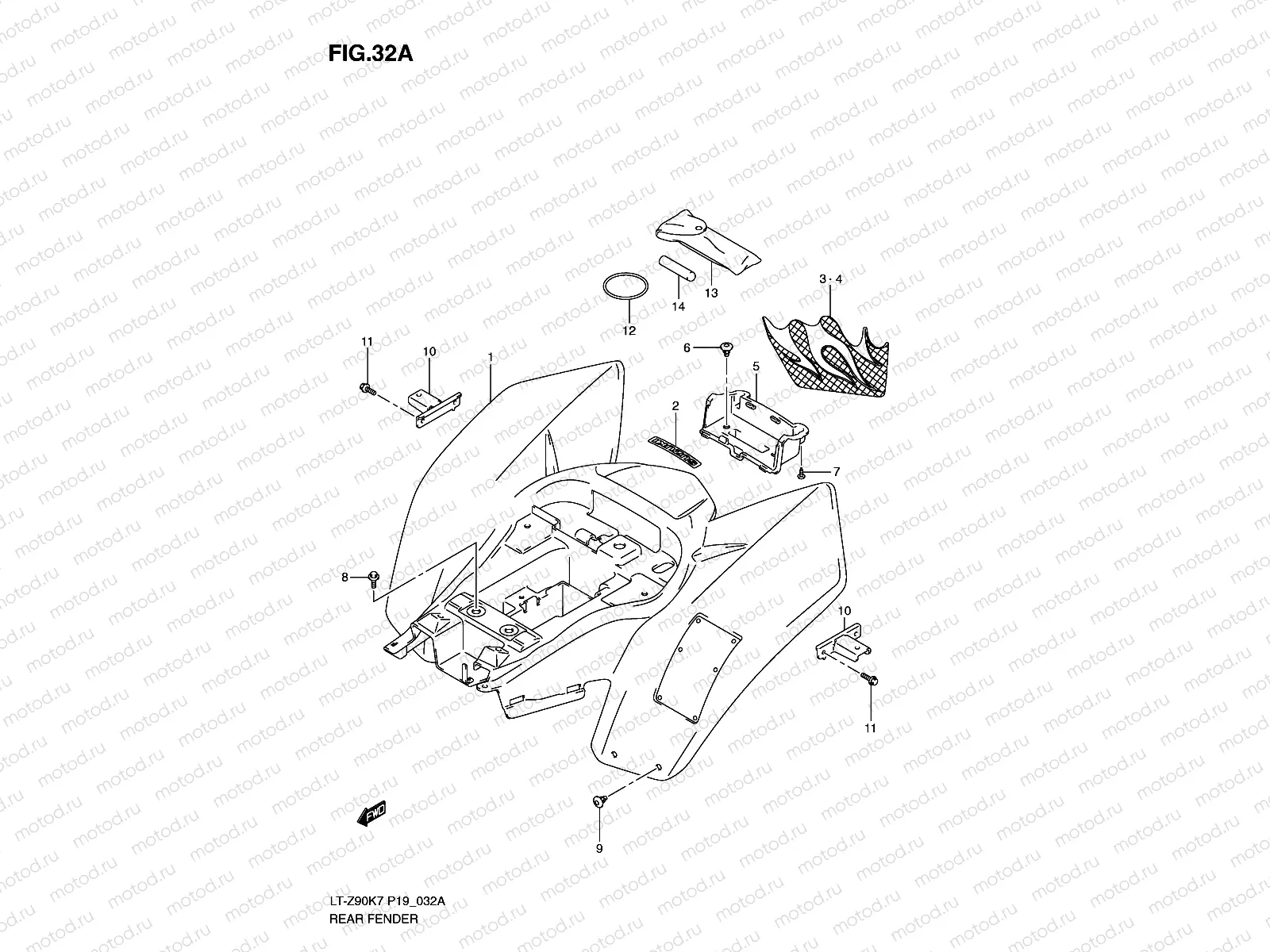 REAR FENDER (MODEL L0)