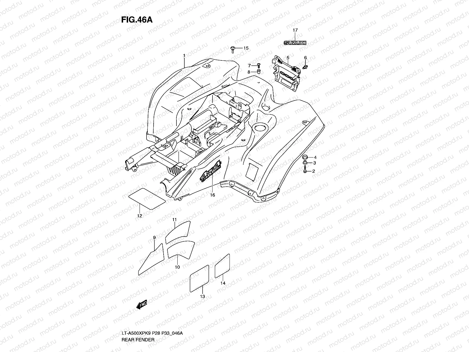 REAR FENDER (MODEL L0)