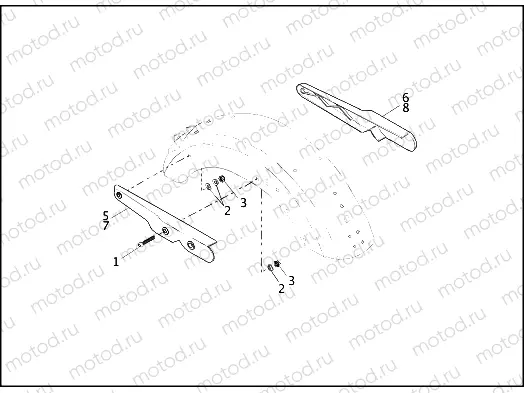 REAR FENDER SUPPORTS