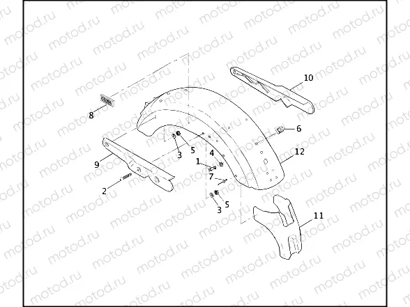 REAR FENDER & SUPPORTS