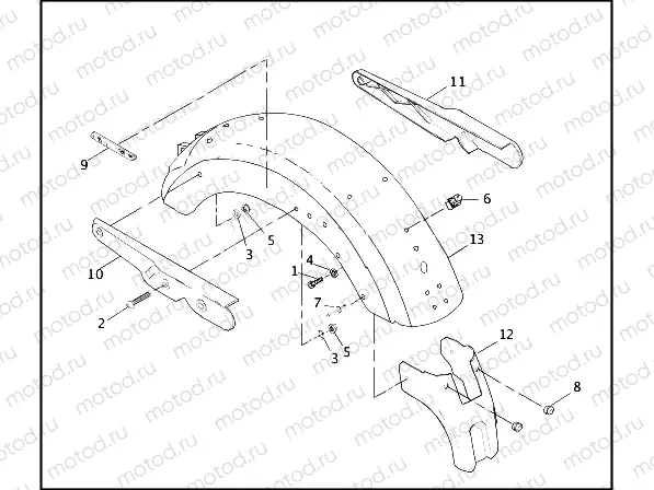 REAR FENDER & SUPPORTS