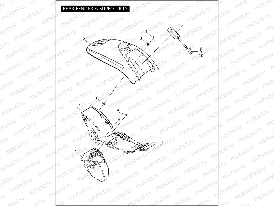 REAR FENDER & SUPPORTS