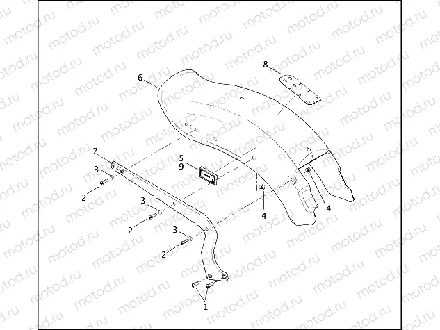 REAR FENDER & SUPPORTS - FXST, FXSTS & FXSTB